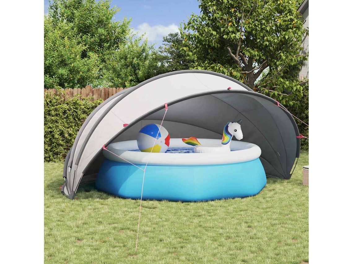 Enclosure De Piscina Vidaxl Cinzento Tafetá (500 X 500 X 236 Cm)