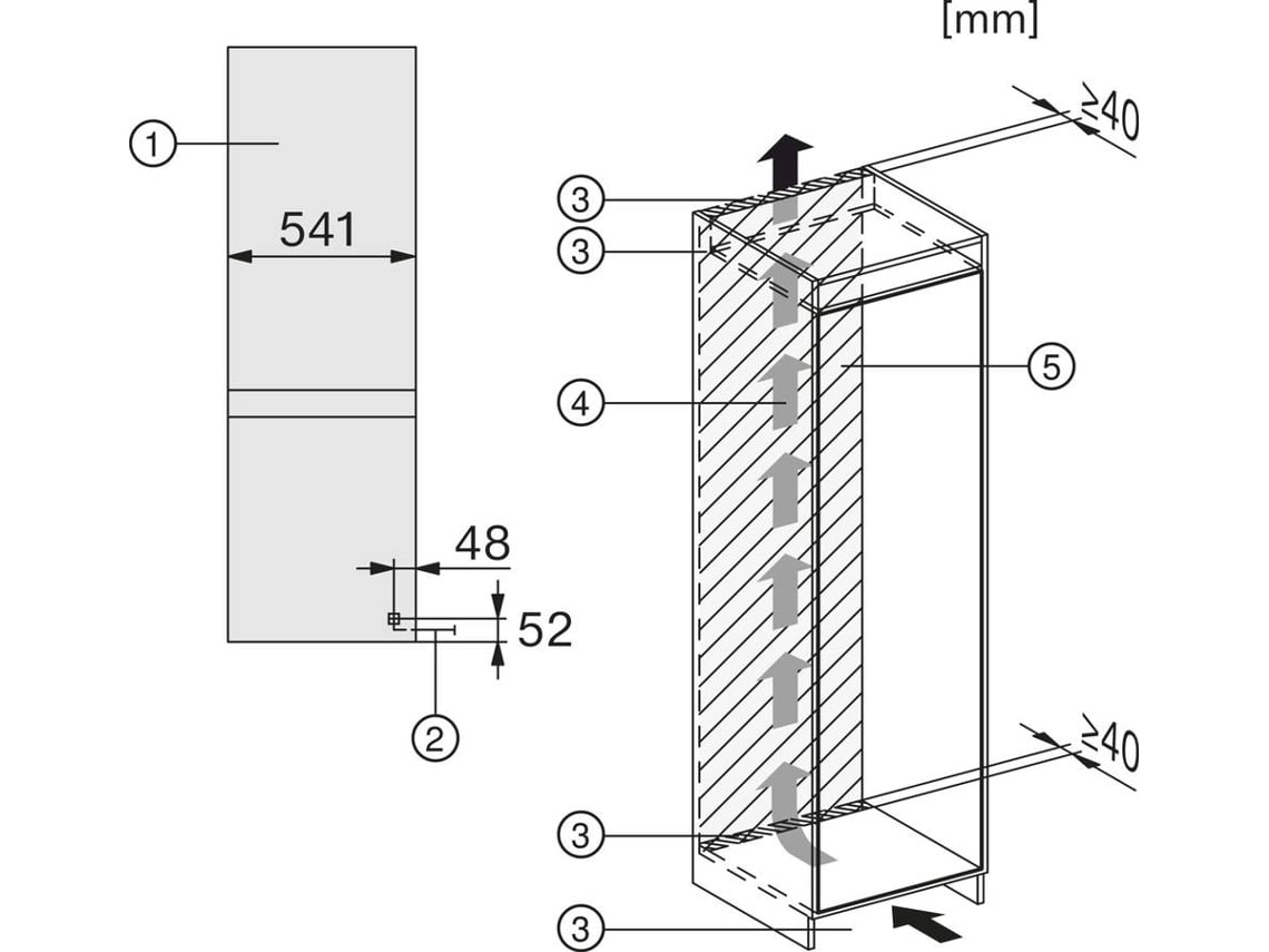 Frigorífico Combinado MIELE KDN7724 (No Frost - 177 cm - 260 L - Branco)