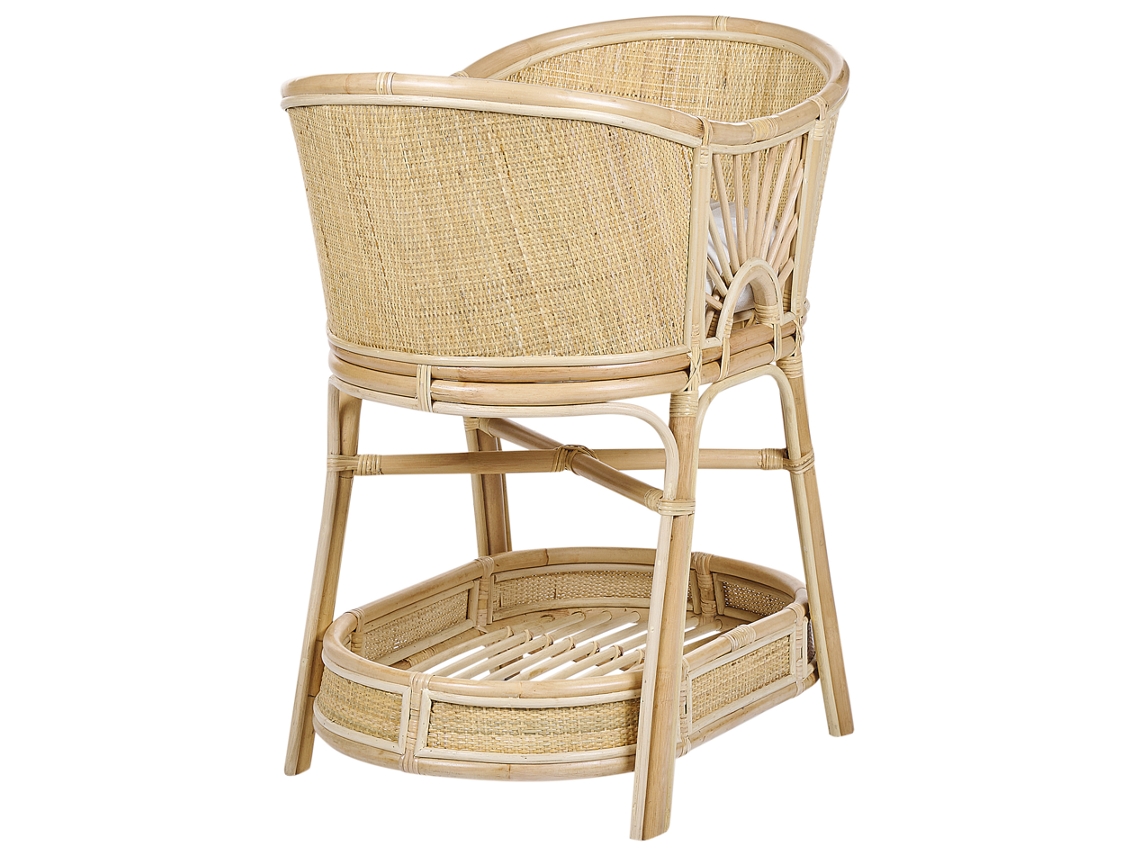 Berço infantil de estilo boho BELIANI Lagrasse de Rattan/vime Natural 54x86x92