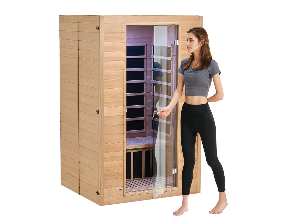 Cabine De Infravermelhos Para 2 Pessoas 1800w Hemlock Com Montagem Fácil Tekmaquinas