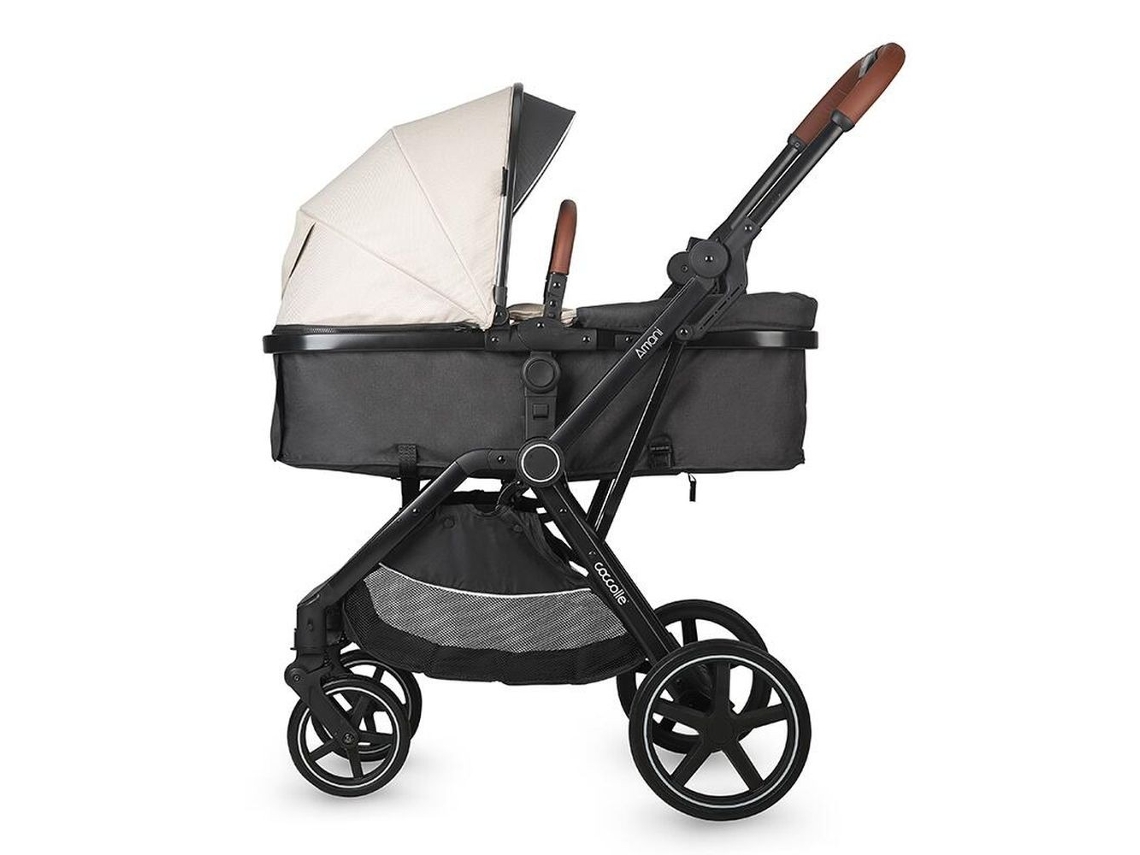 Carrinho de Bebê Trio Conversível Amani Até 22 kg em COCCOLLE Sand Beige