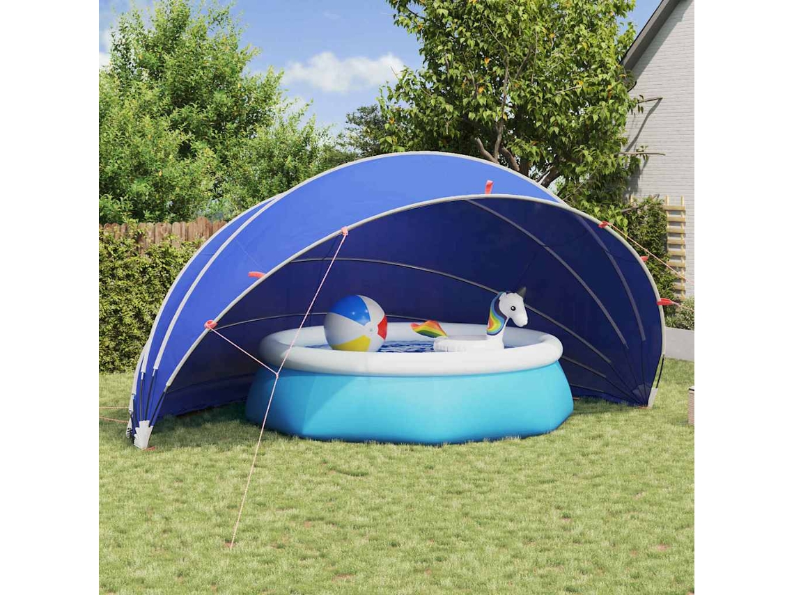 Enclosure De Piscina Vidaxl Azul Tafetá (592 X 590 X 275 Cm)