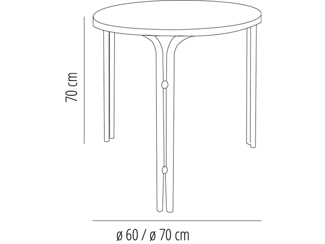 RESOL Ola Mesa Redonda Interior Exterior Ø70 Cinza