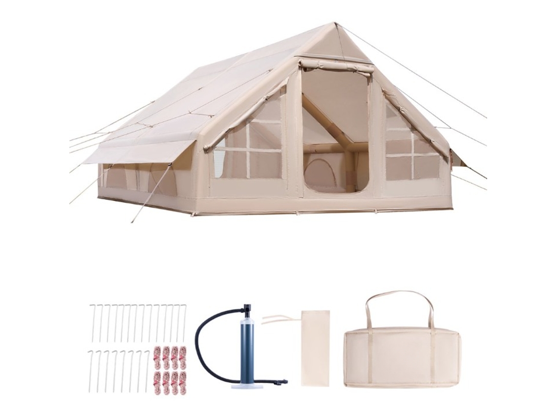 Conjunto De Tenda Inflável Zelt Para Camping E Glamping 4x3x2m Com Bomba Tekmaquinas