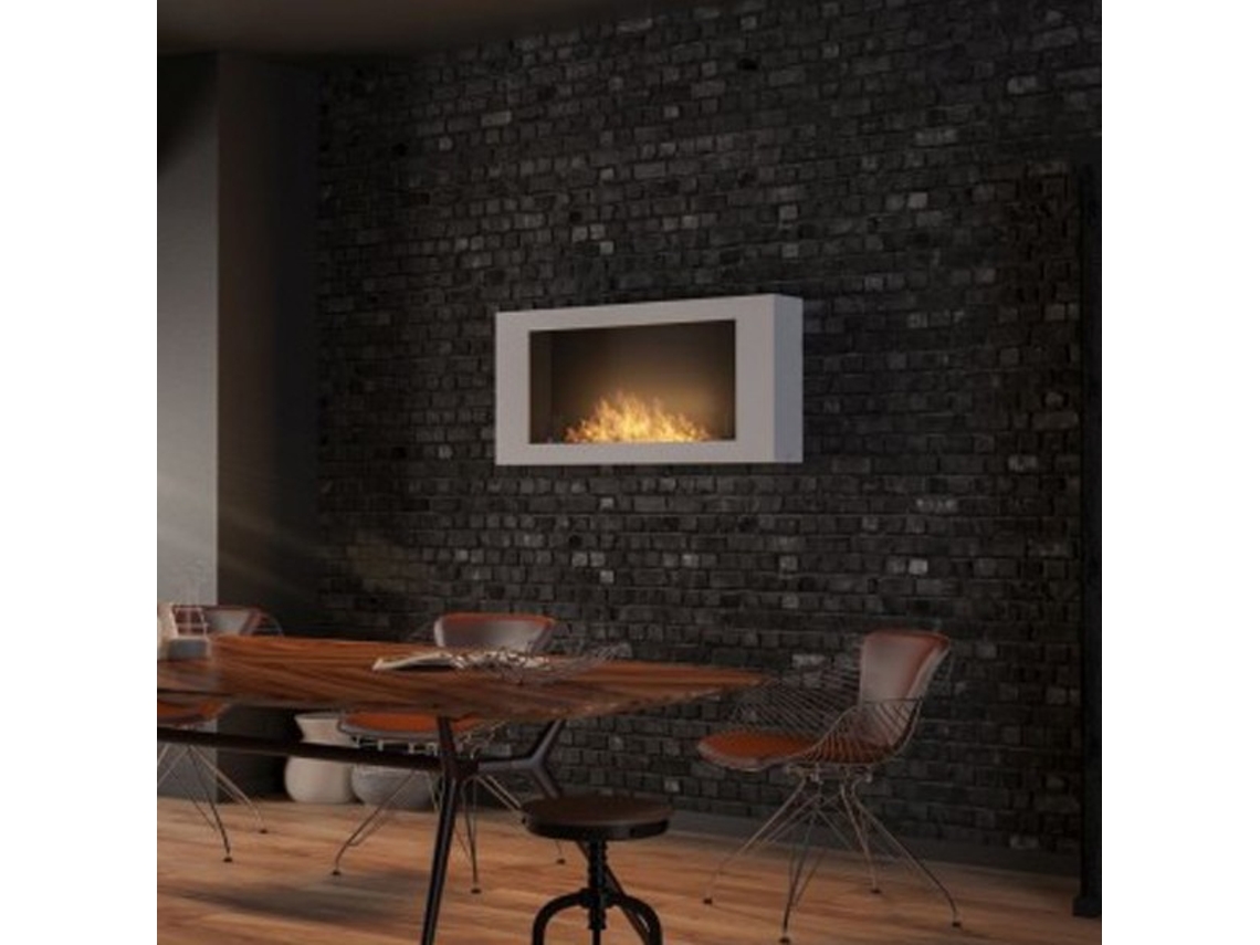 Lareira biológica de parede MURALL 100 Preto OUTINFIRE