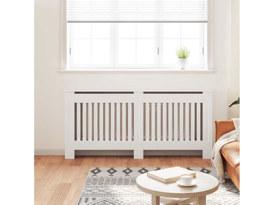 Cobertura De Radiador Mdf 172 Cm Branco Haochrymec