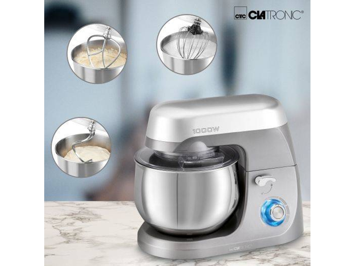 Batedeira com Taça CLATRONIC KM 3709 (1000 W - Taça 5 L - Cinzento)