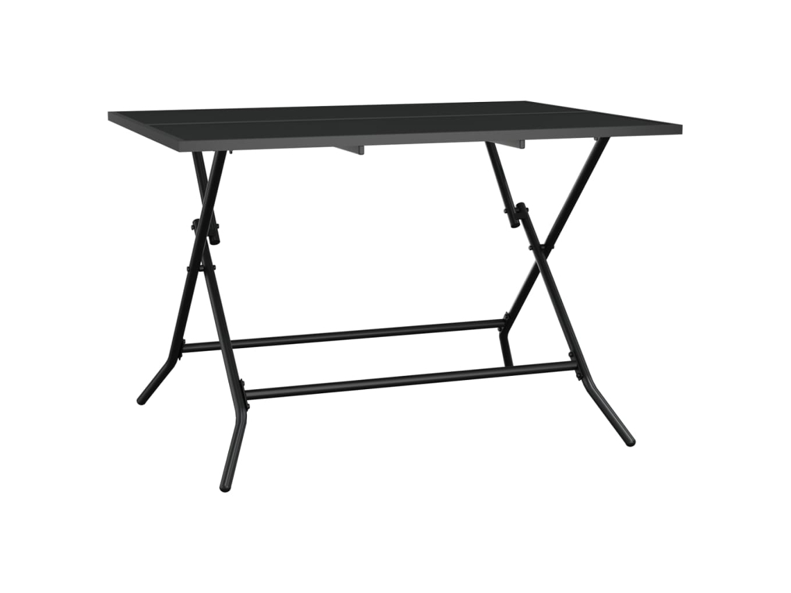 Mesa de Jardim Dobrável 110X80X72 Cm Malha de Aço Antracite NONAME