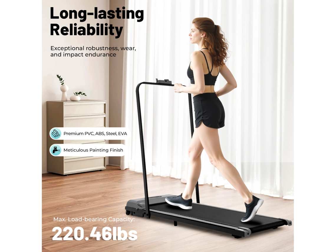 Passadeira de Corrida Dobrável, Controle Remoto, Display Led, Preto Oem