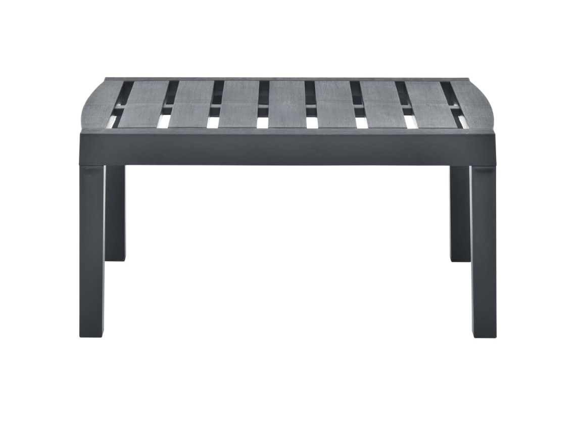 Mesa De Jardim 78x55x38 Cm Plástico Antracite Resistente Ao Clima