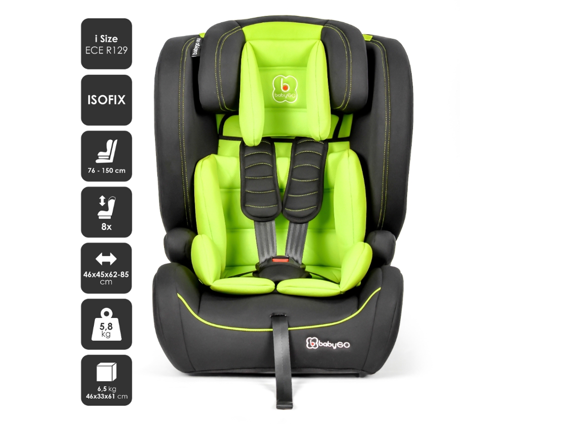 Cadeira Auto I Size 76 150 Cm Babygo Freemove Green