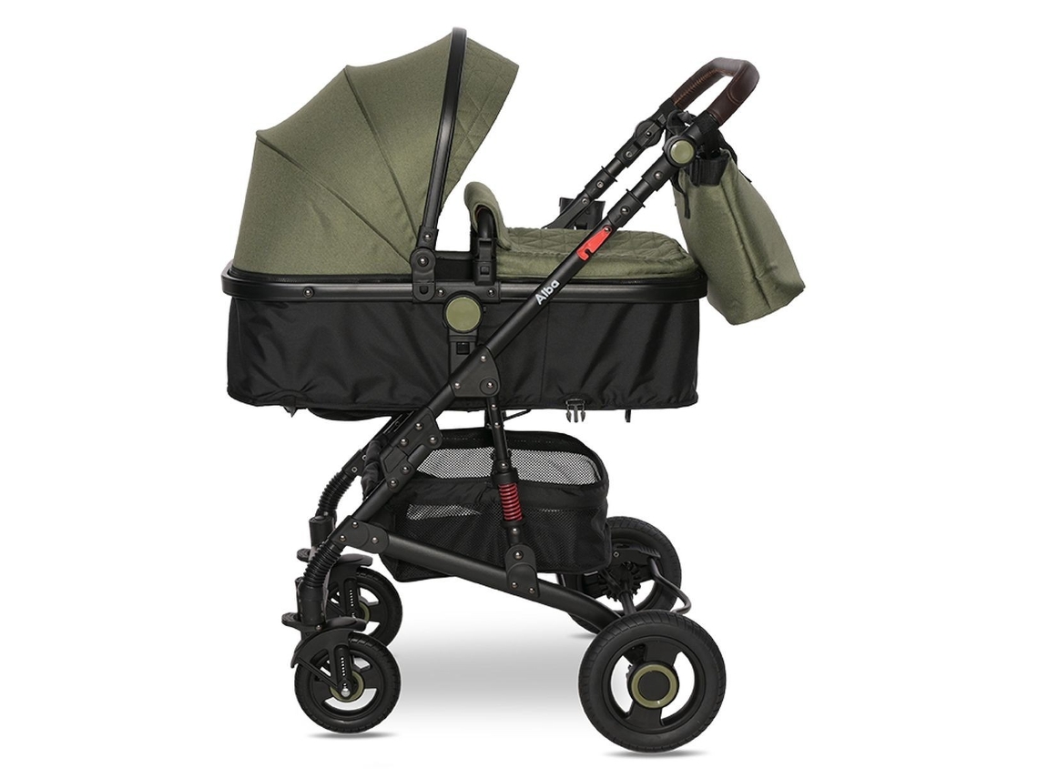 Carrinho de Bebê Trio Conversível Alba Premium Da LORELLI Loden Verde