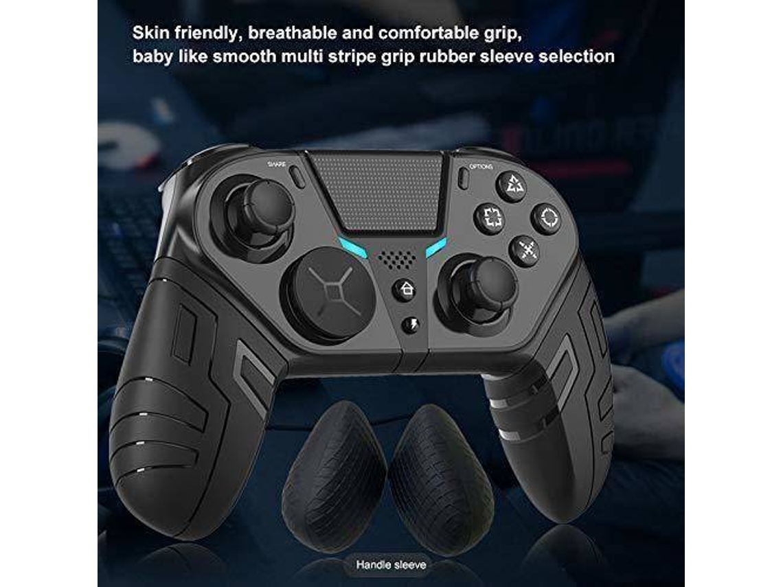 YIZHOOD 2.4G Sem Fio Gamepad com Botão Traseiro Vibração Dupla para Console Ps4 Elite / Slim / Proverde