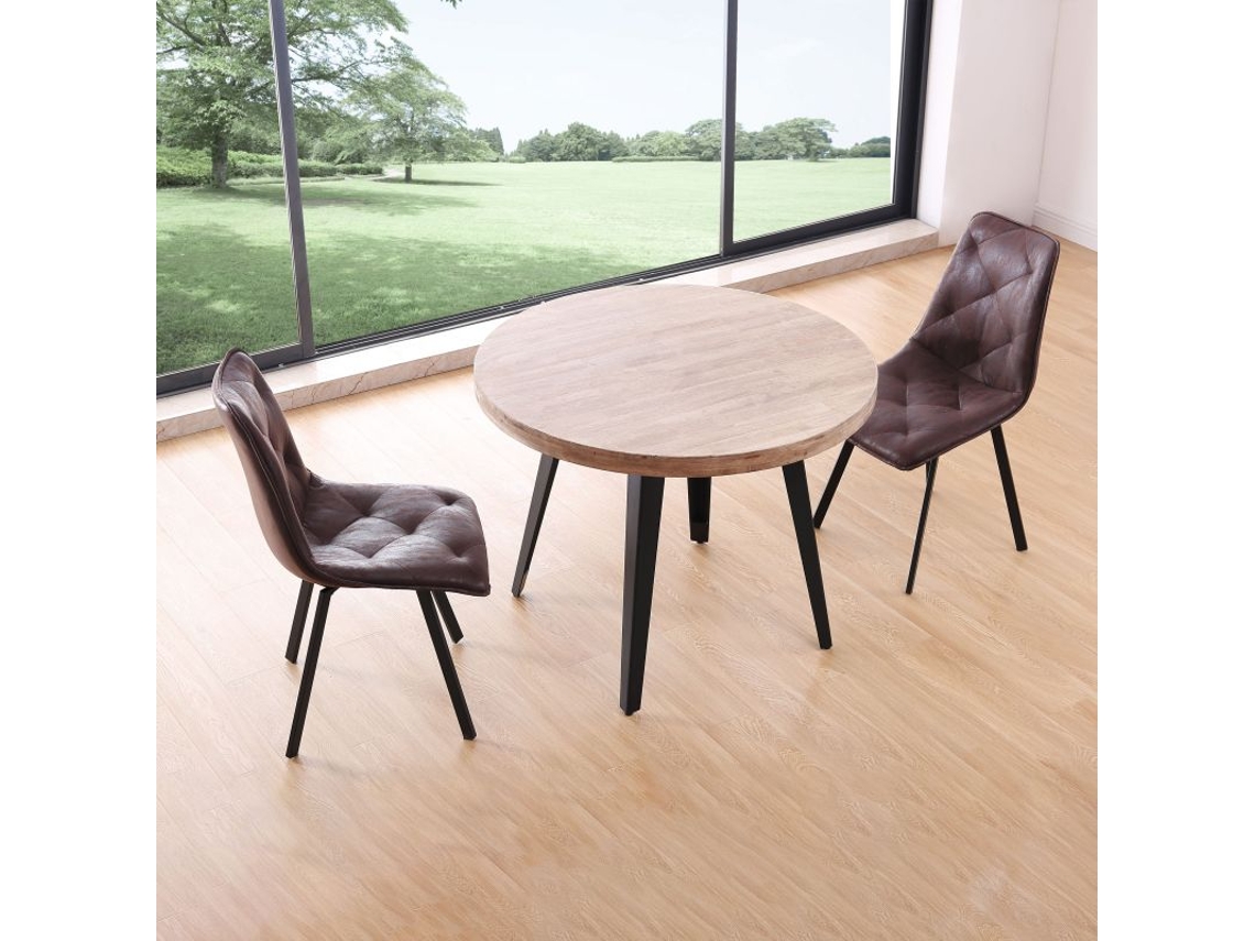 Mesa de Refeição DUEHOME (Multicor - Madeira, Metal - 100 cm x 76 cm x)