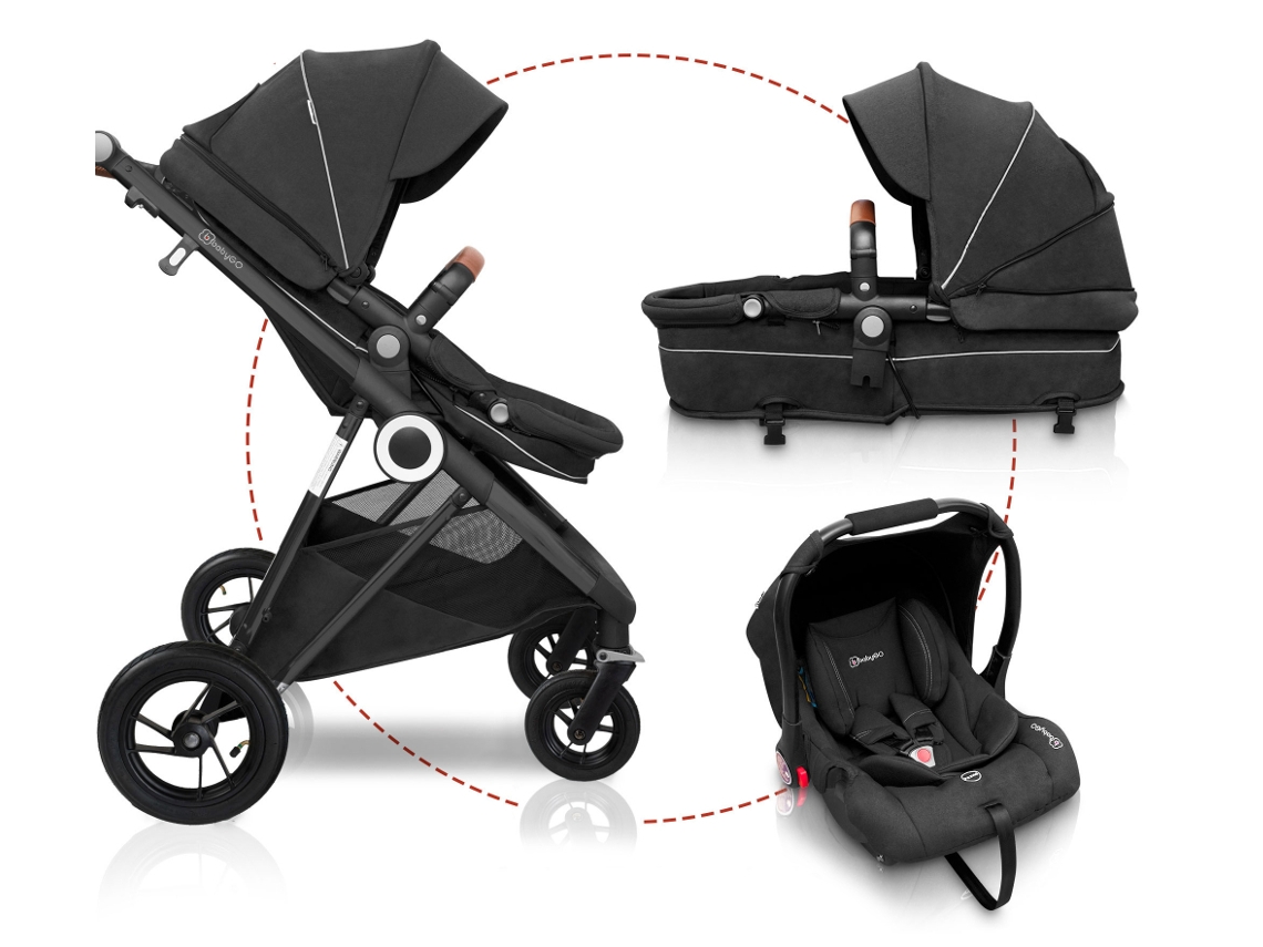 Carrinho De Bebé 3 In 1 Babygo Halime Air Anthracite