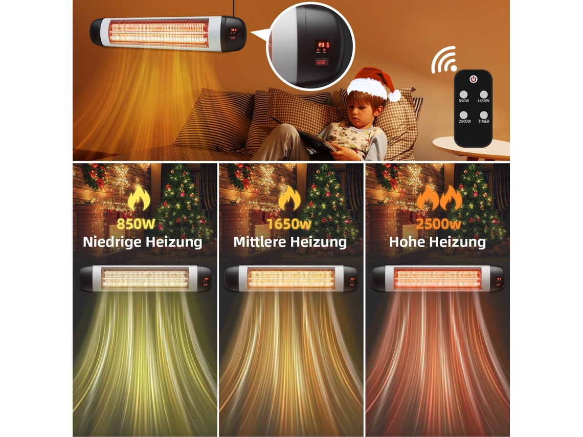 Aquecedor Infravermelho Aquecedor Infravermelho 2500w Com Comando Zmh