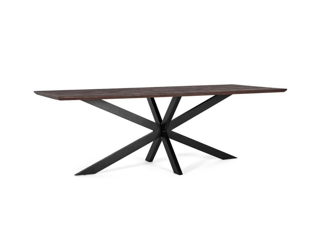 Mesa De Jantar Em Madeira De Acácia E Pés Em Metal 230 Cm Giner Y Colomer