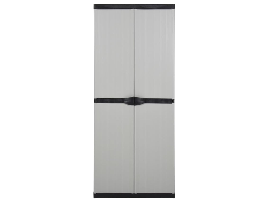 Armário de Exterior VIDAXL Cinzento Pvc (68x40x168 cm)