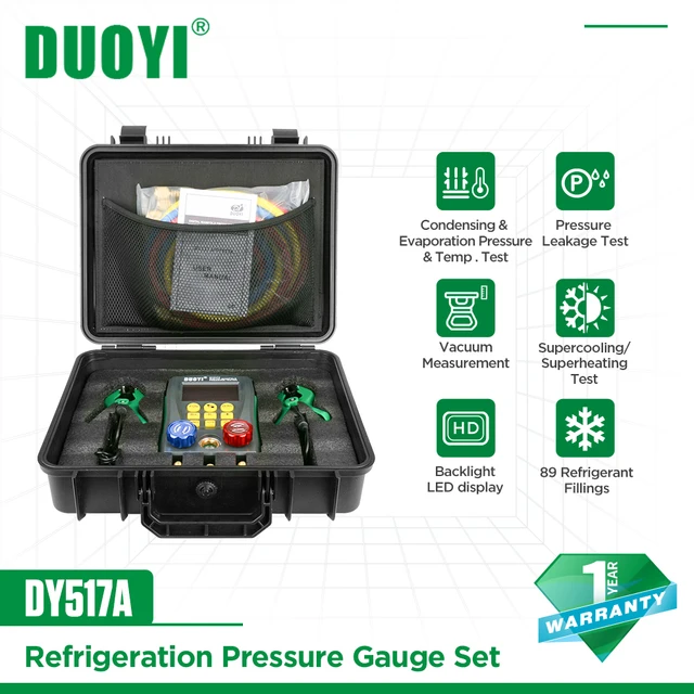 Medidor Manifold Digital, Medidor De Vã¡cuo Hvac, Testador De Refrigeraã§ã£o,dy517a Oem
