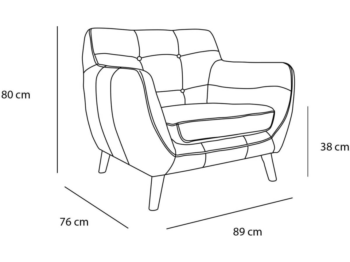 Poltrona VMO HOME Vintage (Madeira - Textura Azul Claro)