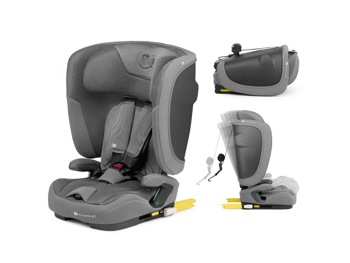 Cadeira Auto KINDERKRAFT FIX2GO I-Size (76 a 150 cm - Cinzento)