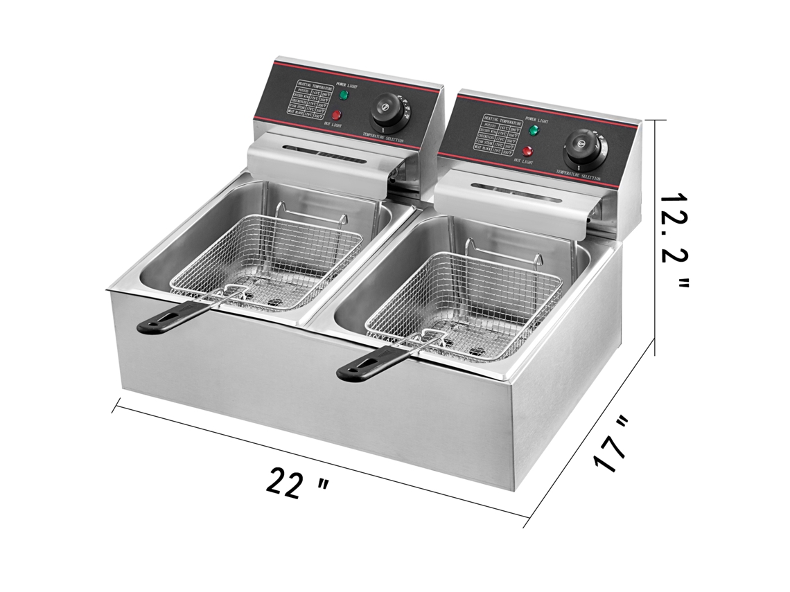 Fritadeira Elétrica Profissional Succebuy Com Termostato Automático Comercial 12 L 5.000 W