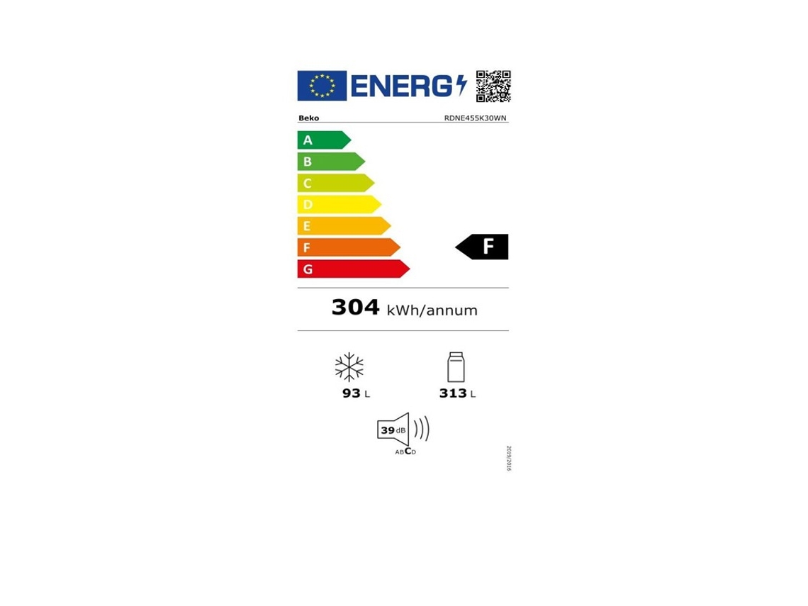 Frigorífico BEKO RDNE455K30WN (191.8 cm - Branco)