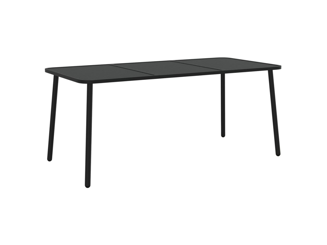 Mesa de Jardim 165X80X71 Cm Aço Antracite NONAME