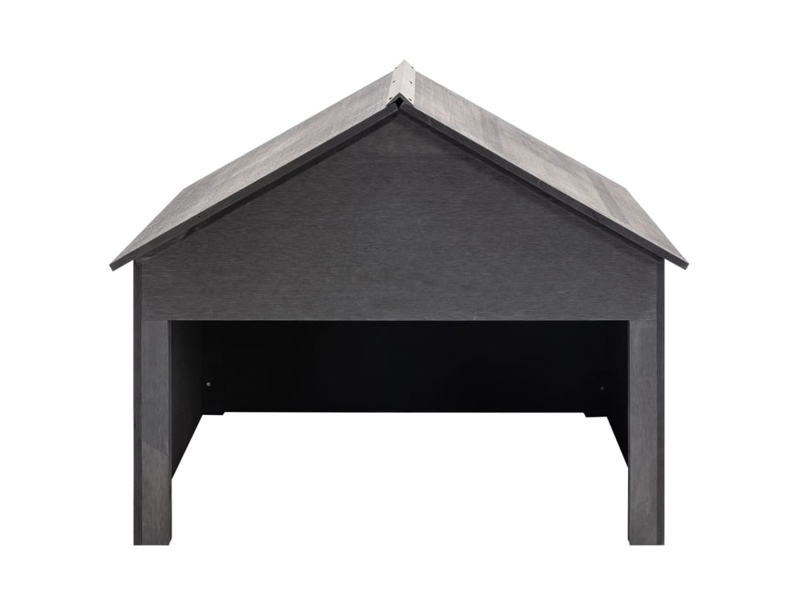 Abrigo VIDAXL Para Cortador de Relva Cinzento Wpc (80x80x70 cm)