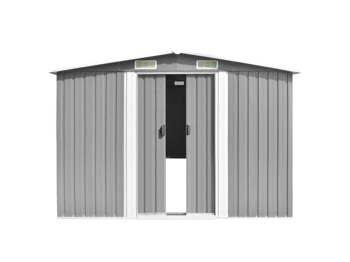 Abrigo de Metal MAISON EXCLUSIVE 257x298x178 cm Cinzento