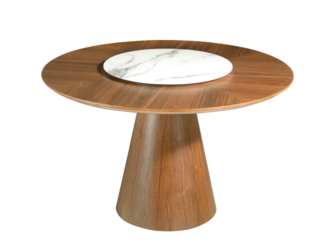 Mesa de Refeição ANGEL CERDÁ S.L. 1016 (Castanho, Branco - MDF - Ø135 x 75 cm)