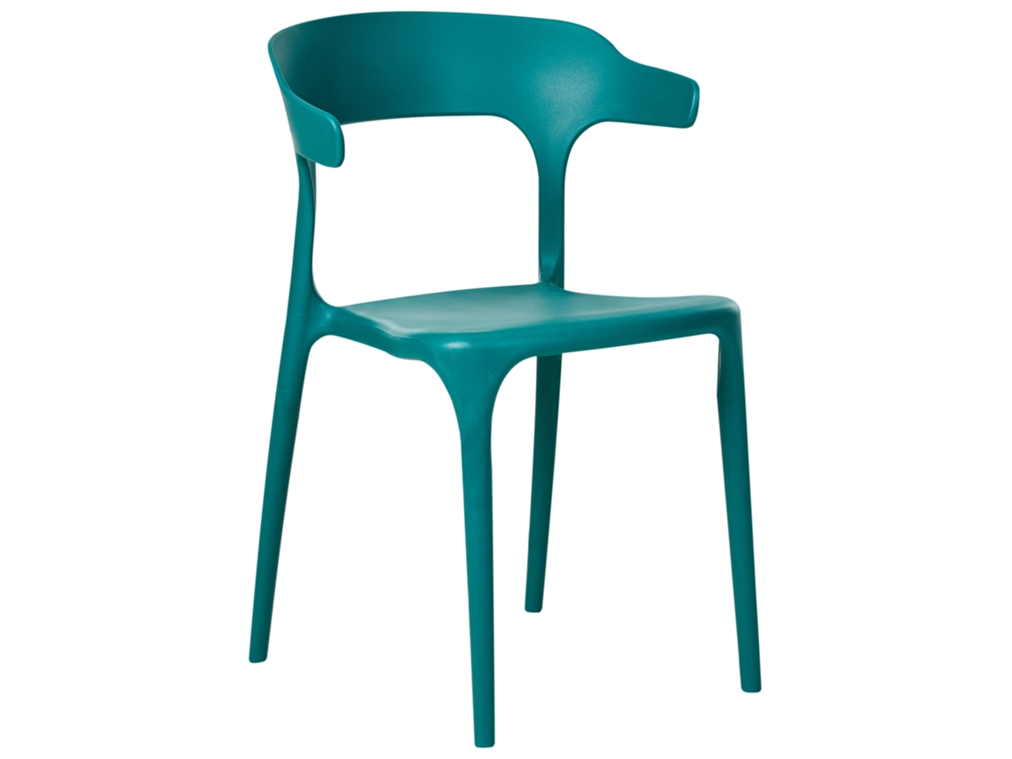 Conjunto De 4 Cadeiras De Jantar Para Interior E Exterior Beliani Gubbio De Polipropileno Verde 50x49x76