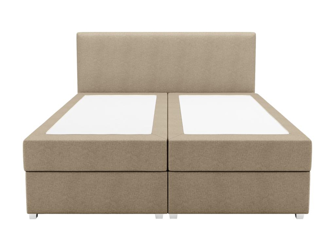 Cama continental ONAN VENTE-UNIQUE Bege 140x200 cm -  - Com sommier