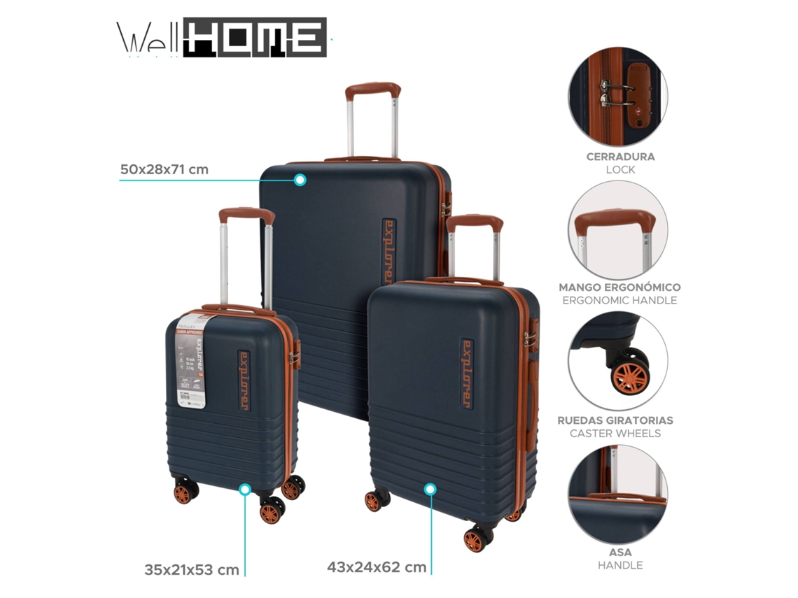 Conjunto De 3 Malas Well Home Wellhome