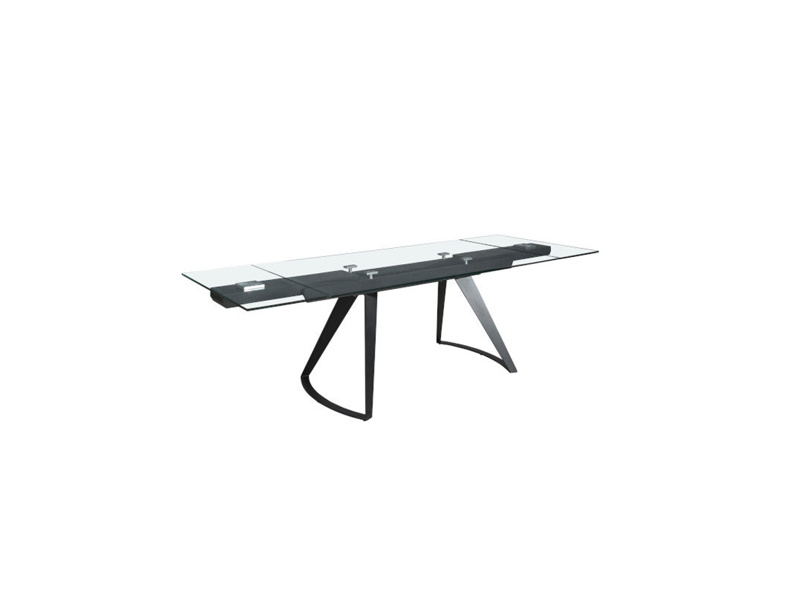 Mesa Extensível Bari 180 270 Vidro Dudeco