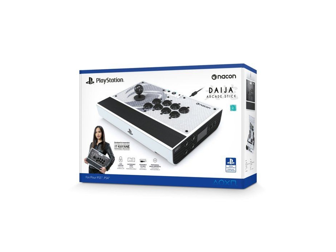 Controle Arcade Licenciado Sony Ps5™. Compatível Com Ps4™ E Pc. Joystick E Botões De Ação Sanwa. Nacon