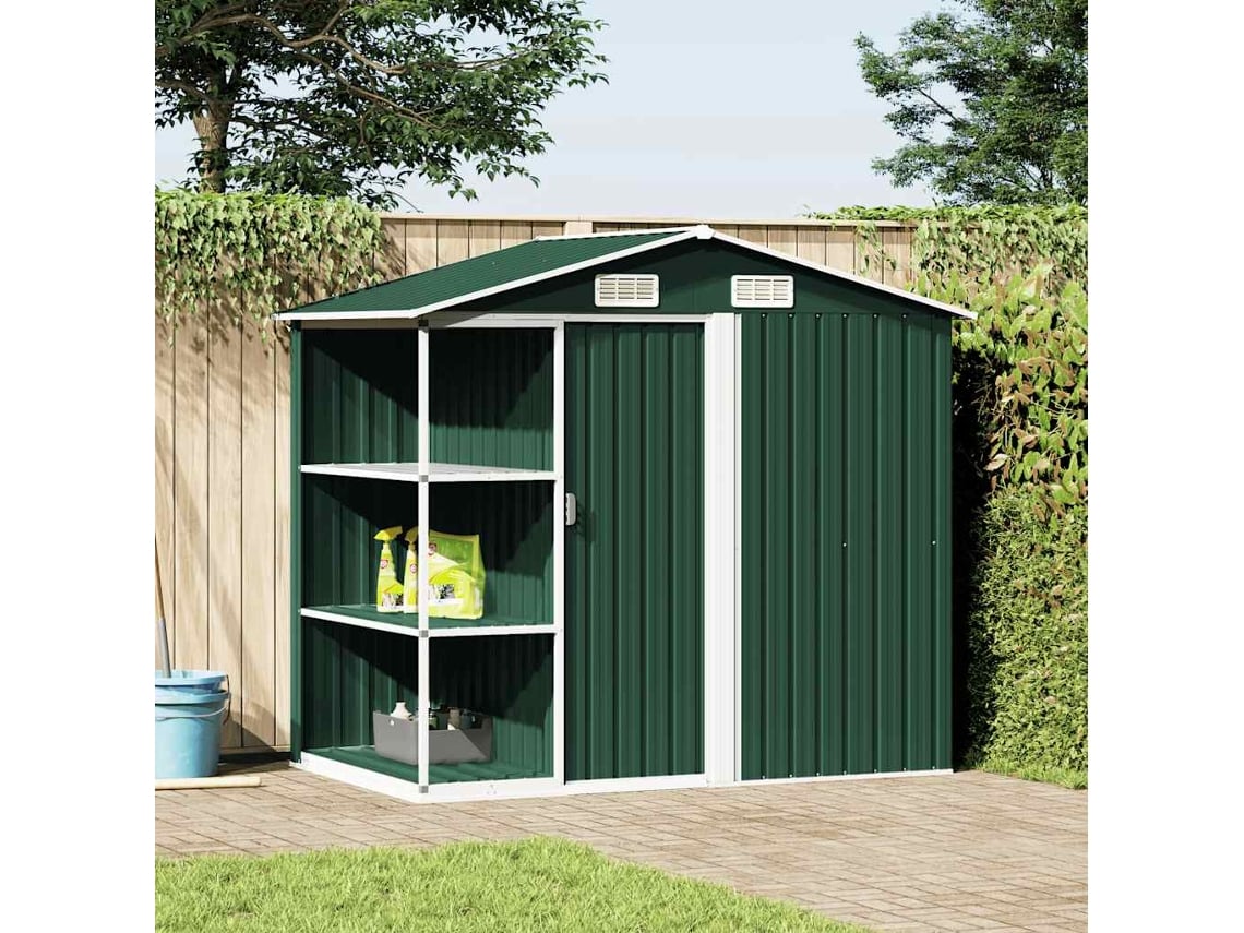 Abrigo VIDAXL Green Ferro (205x130x183 cm)