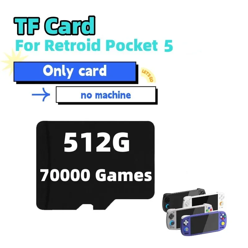 Jogos Portáteis, 70000 Jogos, Suporte Multilíngue, 512g 70000 Games Oem