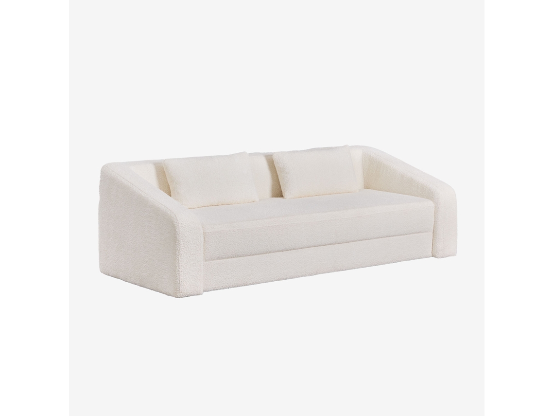 Sklum Sofá Cama Dalila De 3 Lugares Em Tecido Bouclé Poliéster