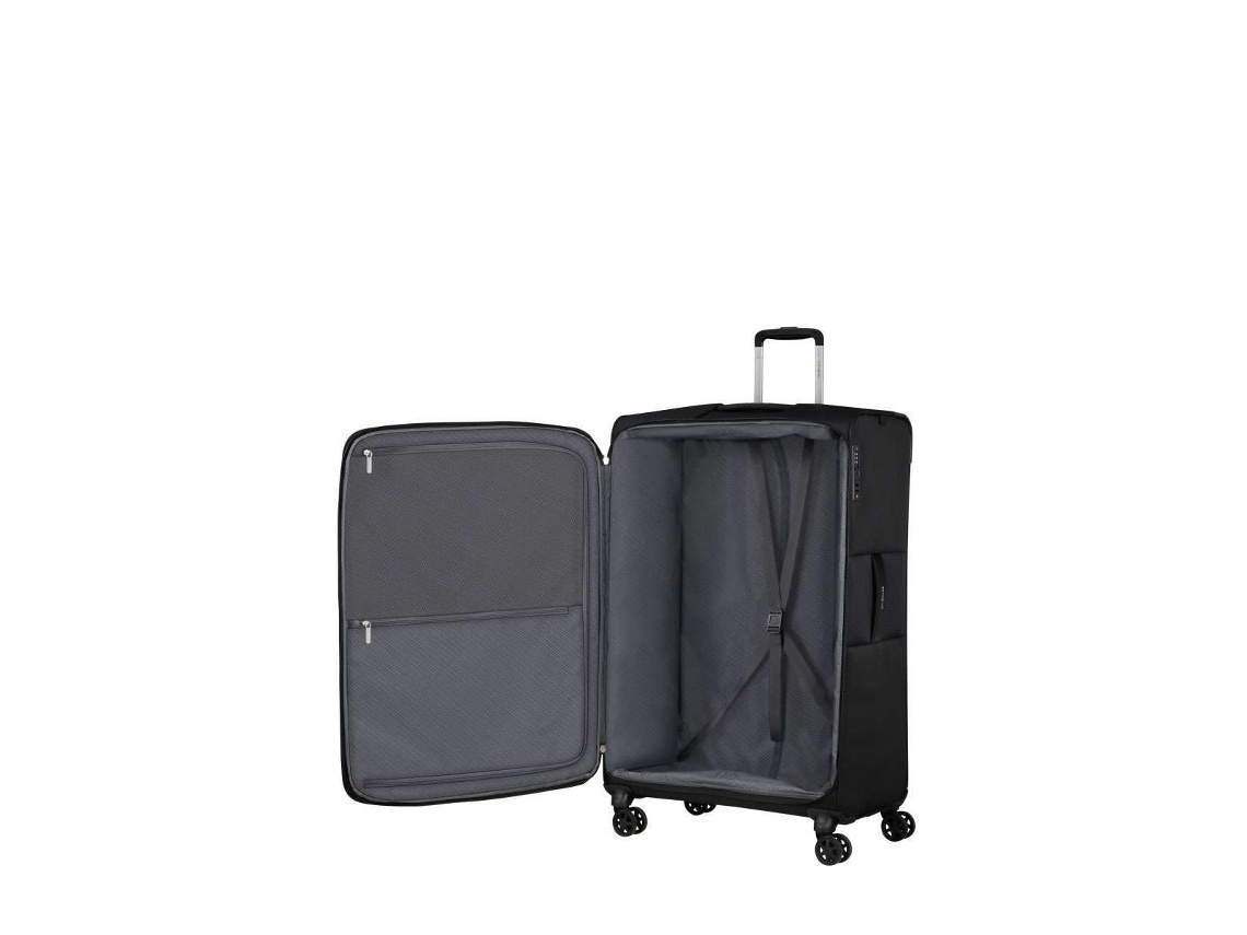 Mala De Viagem Extragrande Samsonite Base Breeze 81cm 4 Rodas Expansível Preto 138l