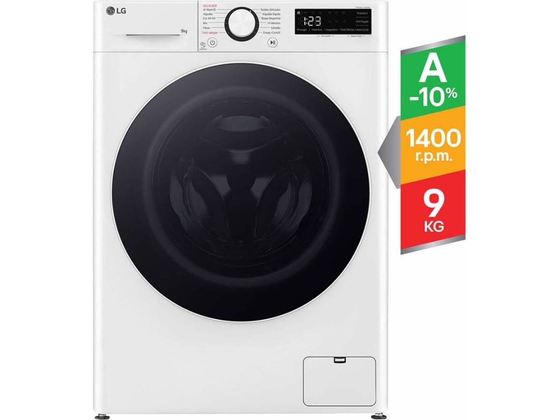 Máquina de Lavar Roupa LG F2WR5S9S0W (9 kg - 1200 rpm - Branco)