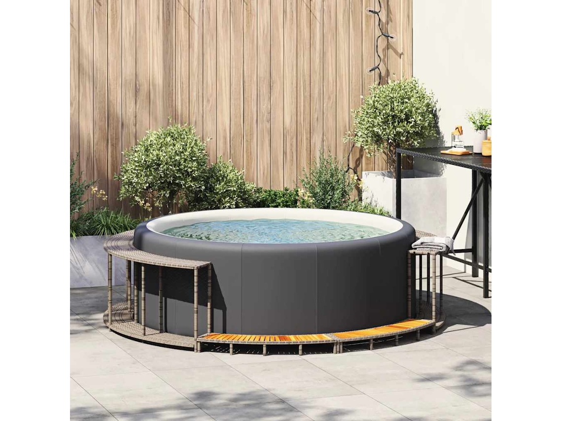 Contorno De Banheira (armazenamento E Degrau De Madeira)