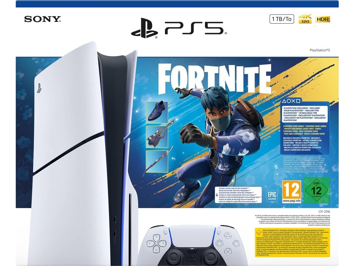 Bundle Consola PlayStation 5 (1 TB) + Fortnite Flowering Chaos