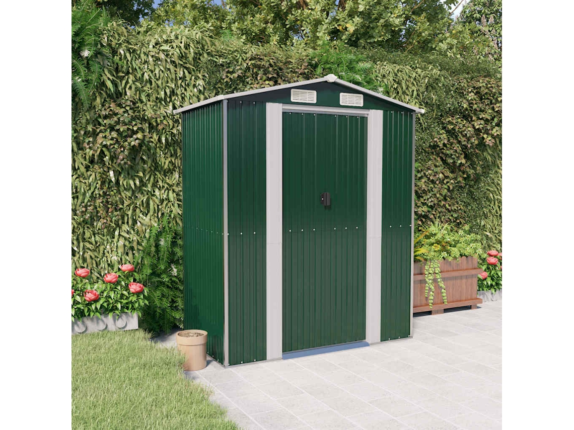 Abrigo VIDAXL Verde Aço (192x108x223 cm)