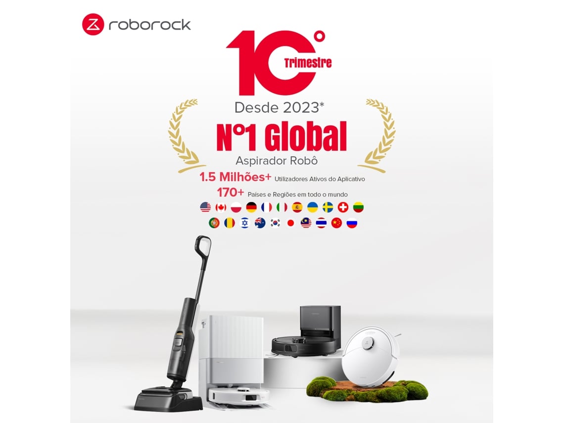 Aspirador Robô ROBOROCK Q10 PF+, 10000 Pa, 180min, Sistema Duplo Anti-enredament, Navegação LiDAR e Tecnologia de Prevenção de Obstáculos, Deteção Inteligente de Carpetes, Controlo pro APP, Branco (S8+/Q8 MAX+ versão atualizada)