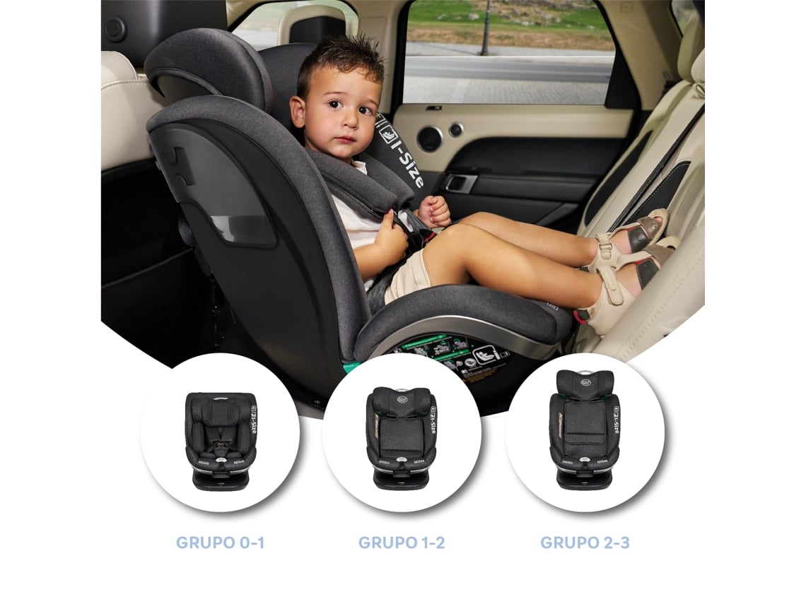 Cadeira Auto Giratória 360º Milos I-Size com Isofix 40-150Cm 036Kg Aprox. 0-12 Anos MS