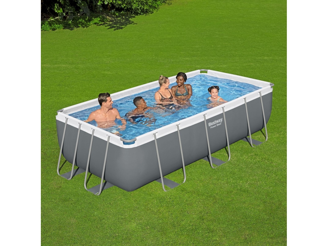 Piscina Desmontável Tubular BESTWAY Power Steel 404X201X100 cm Filtro de Cartucho 2.006 L/H e Escada