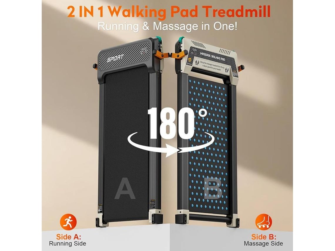 Passadeira De Corrida Dupla Face Akluer 520 Com Massagem Shiatsu 2.5hp Silenciosa Led Ideal Para Escritório Casa