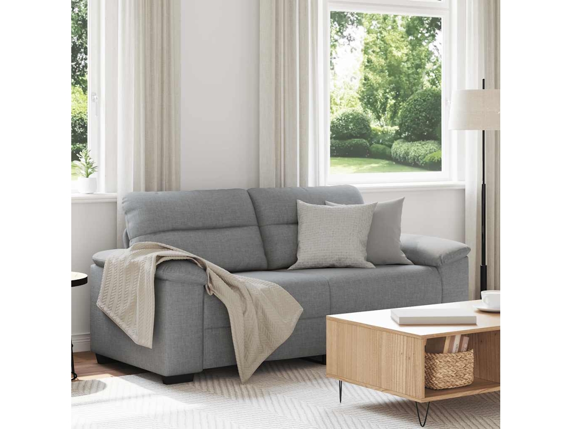 Sofá De 2 Lugares Vidaxl Cinzento Tecido