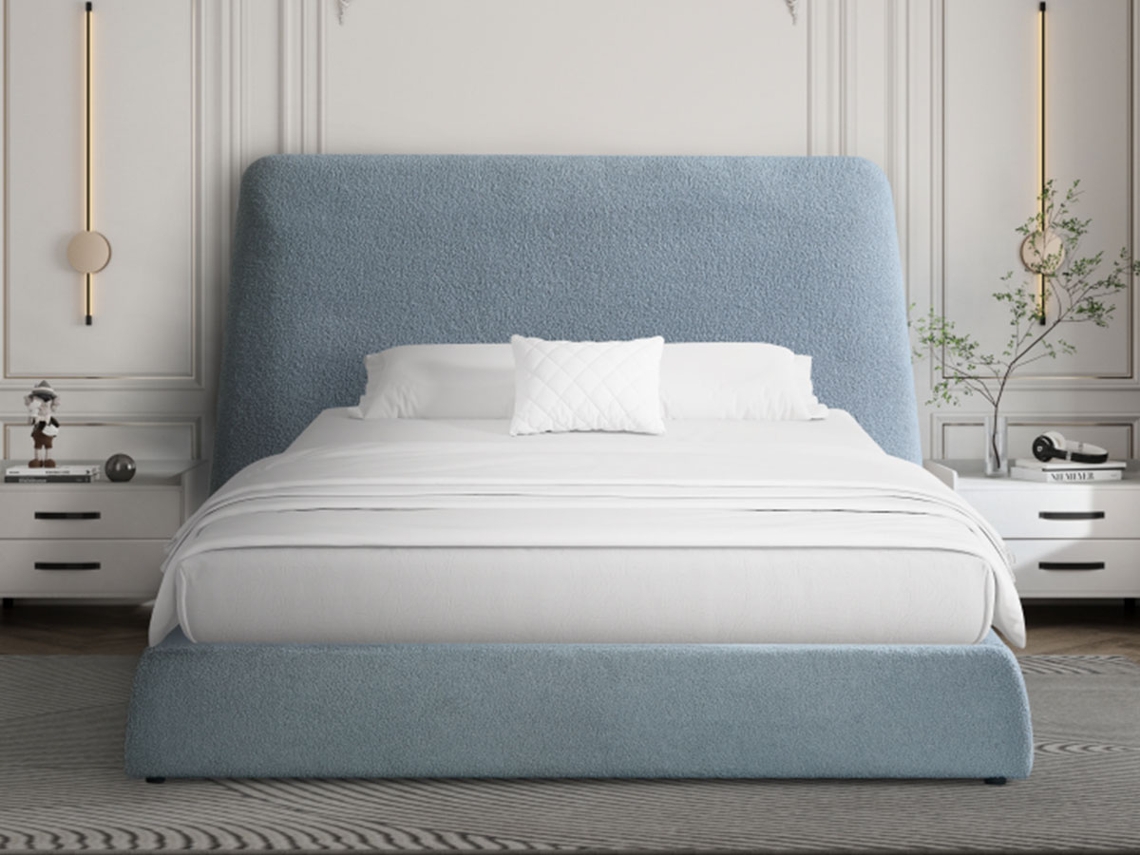 Cama De Casal Teddy (cinza)(200×160 Cm)